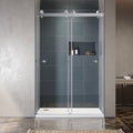 DSD01 50 to 55 in. W x 76 or 80in. 2FP H Double Sliding Frameless Shower Door, EnduroShield 3/8 in. Clear Glass