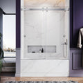 DSD01 56 to 65 in. W x 66 in. 2FP H Double Sliding Frameless Shower Door, EnduroShield 3/8 in. Clear Glass