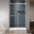 DSD01 46 to 49 in. W x 76 or 80 in. H Double Sliding Frameless Shower Door Enduro Shield 3/8 in. Clear Glass