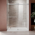 DSD01 66 to 72 in. W x 72, 76 or 80 in. H Double Sliding Frameless Shower Door, EnduroShield 3/8 in. Clear Glass