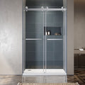 DSD01 50 to 55 in. W x 76 or 80in. 2TB H Double Sliding Frameless Shower Door, EnduroShield 3/8 in. Clear Glass