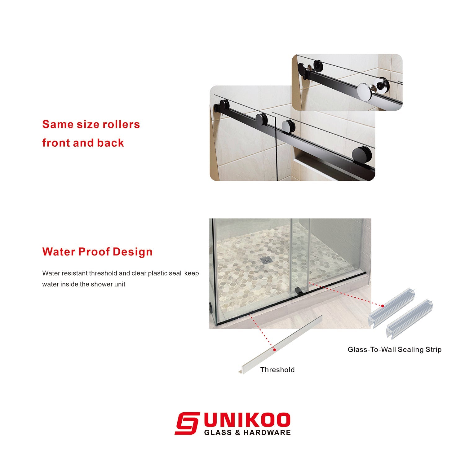 DS01-56 to 60 in. W x 80in. 2TB H Double Sliding Frameless Shower Door, EnduroShield 3/8 in. Acid Etch Glass