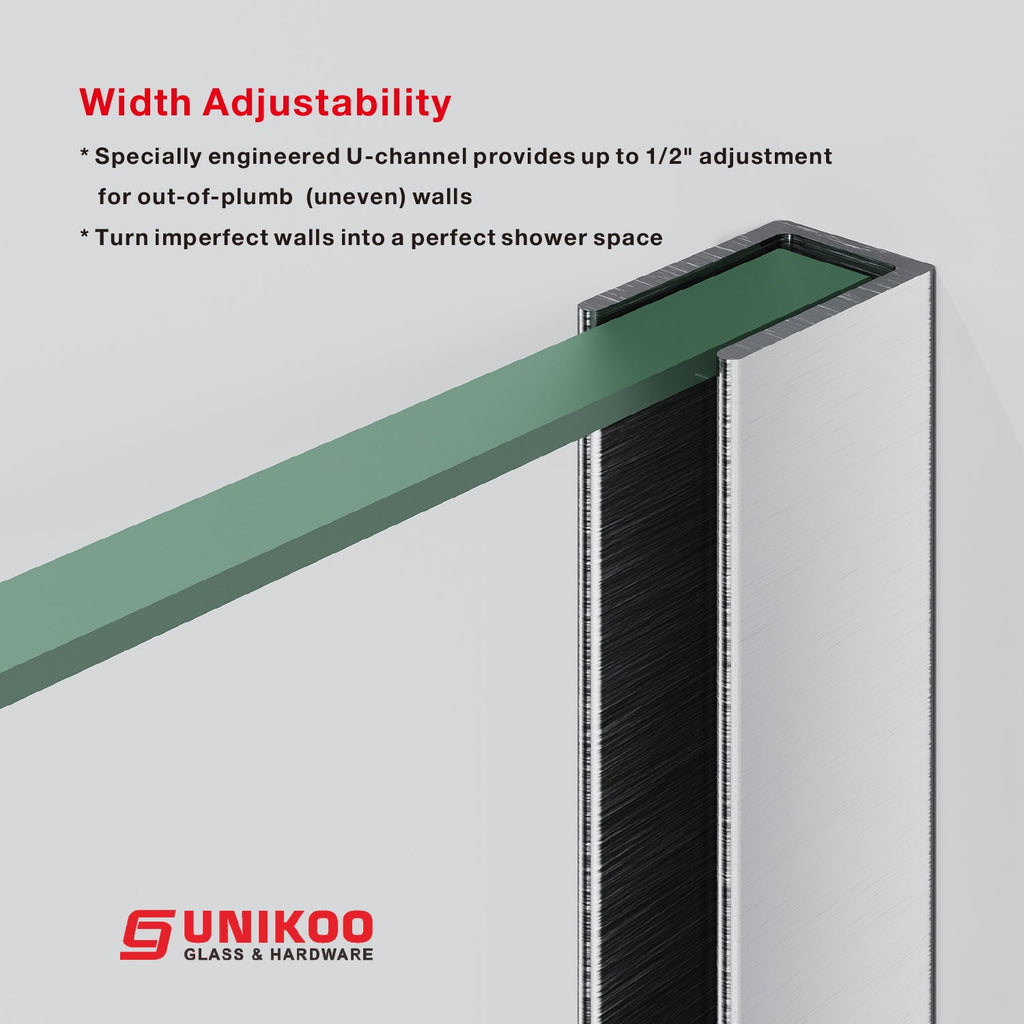 DS04 - 56 to 60 in. W x 80 in. H Sliding Frameless Shower Door, EnduroShield 3/8 in. Acid Etch Glass