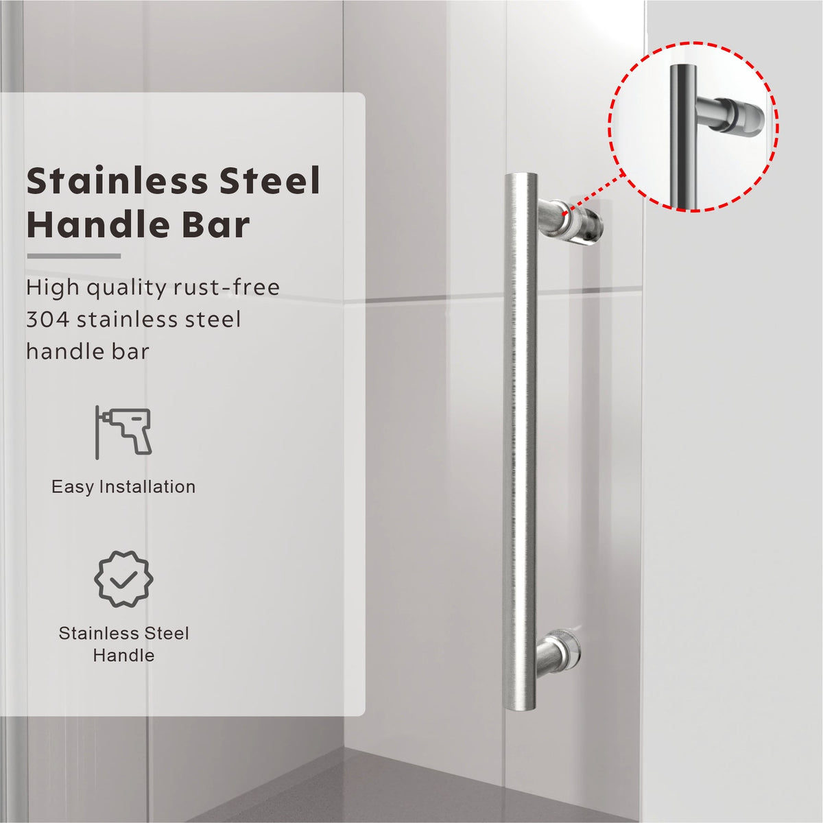 DS04RP 61 to 65 in. W x 32-36 in. D x 80 in. H U-Channel Frameless Sliding Shower Door in with EnduroShield 3/8 in. Clear Glass