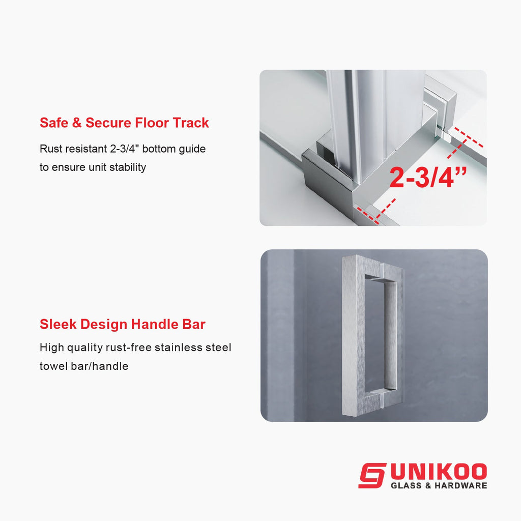 DS05 56 to 60 in. W x 66 in. H Sliding Frameless Bathtub Door with EnduroShield 3/8" SGCC Clear Glass